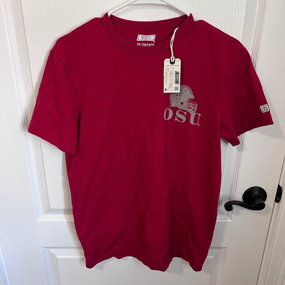 Tailgate Ohio State University OSU Buckeyes‎ Red Graphic T-Shirt Mens XS New
